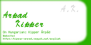arpad kipper business card
